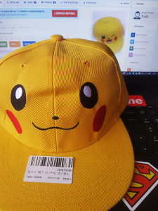 Anime Pokemon Pikachu kačket