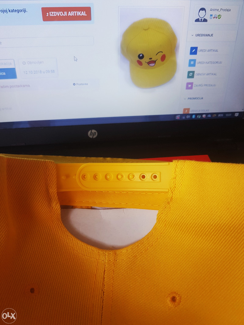 Anime Pokemon Pikachu kačket