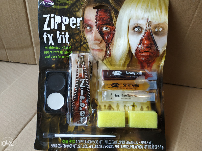 Zipper makeup maska